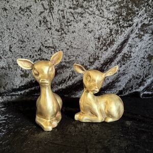 Brass Deer Bookends | Rare Vintage Pair | Vintage MCM Animal Decor
